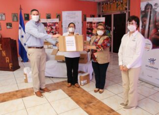 Primera Dama dona 15 mil mascarillas para fortalecer la bioseguridad en la atención ala niñez.