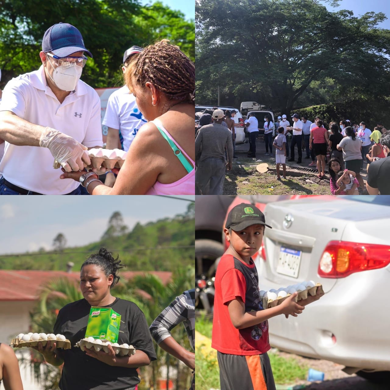 Renan Inestroza beneficia a mas de 150 familias que piden alimentos en las cercanías del crematorio municipal.