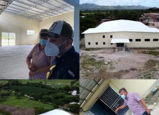 David Chavez acompaña Roosevelt Avilez en recorrido por nuevo hospital en talanga que entrara en funciones en 10 días.