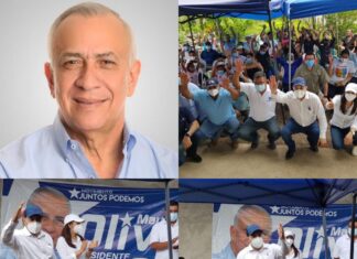 Renan Inestroza, Juan Diego Zelaya y Leonor Osorio realizan exitosa reunión en Alubaren impulsando la candidatura de Mauricio Oliva.