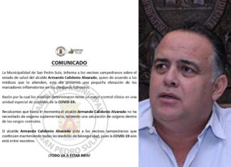 Armando Calidonio espera repuntar en las encuestas a través de su diagnostico de Covid 19.