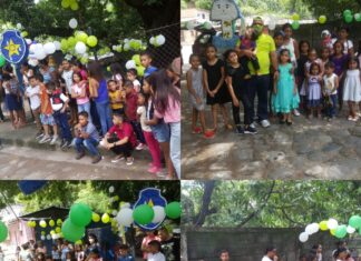 Dirigencia de Nueva Ruta en Pespire celebra el día del niño.