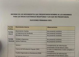 Ninguno de los movimientos de Libre presento el total de nombres para llenar las credenciales.