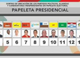 El CNE define el lugar de los candidatos presidenciales en la papeleta electoral.