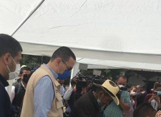 Presidente del CNE verifica simulacro del TREP e identificación Biometrica desde Ojojona