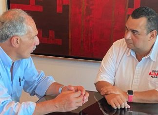 Nasry Asfura se reune con el alcalde electo del MDC Jorge Aldana para el proceso de transición municipal