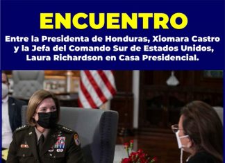 Una lucha frontal contra el narcotrifico acordaron Xiomara Castro y la Jefa del Comando Sur de los EEUU