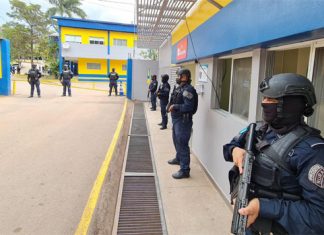 Autoridadaes policiales redoblan la seguridad en la sede donde esta detenido JOH