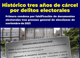 Una mujer se convierte en la primera persona condenada a tres años por delitos electorales
