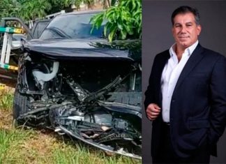 Mateo Yibrin presidente de los empresarios sufre accidente vial
