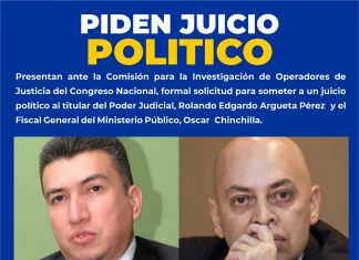 Jucio politico para el presidente de la CSJ y Fiscal General,pide Comision Especial por ser inconpetentes en sus cargos