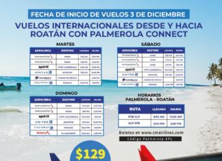 Palmerola conectará a Roatán con vuelos a EEUU, Europa, Centroamérica y Sudamérica a precios súper económicos