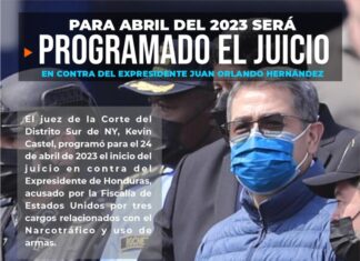JOH a enfrentar mas de 3 mil pruebas en poder de la Fiscalia en el jucio que tendrá en abril del proximo año