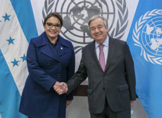 En NY: Xiomara Castro se reune con secretario de la ONU, Antonio Guterres