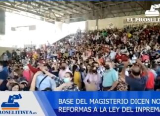 Docentes rechazan las reformas de Inprema que pretende imponer Casaña y Sponda desde el CN