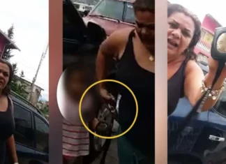 Con la Chapa en mano Fiscal del MP amenaza a empleado de EEH por corte de energia electrica.