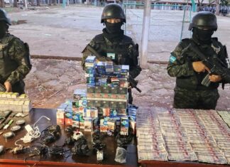 Policia Militar continua intervención en los Centros Penales.