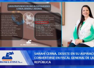 La «renunciaron» Sarahi Cerna declina de posturlarse a Fiscal General.