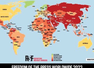 Ultima Hora!! Honduras ocupa el puesto 169 de 180 en la clasificacion de riesgo 2023 de Reporteros sin Fronteras.