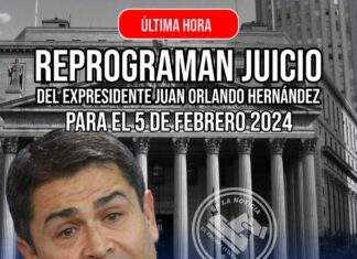 Para el 5 de Febrero se reprograma el Juicio de Juan Orlando Hernández.