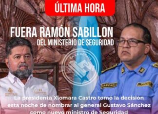 Se va Sabillon de Seguridad y lo sustituye el director de la policia Gustavo Sanchez