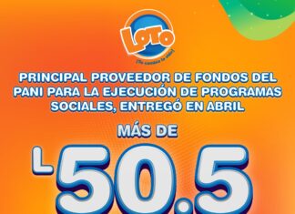 Como principal proveedor de fondos del PANI Loto entregó en abril 50.5 millones de lempiras