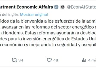 Estados Unidos respalda reformas energéticas impulsadas por el Gobierno de Honduras
