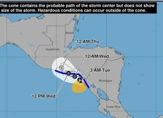 Copeco mantiene alerta verde en nueve departamentos por lluvias asociadas a la tormenta tropical Cristina