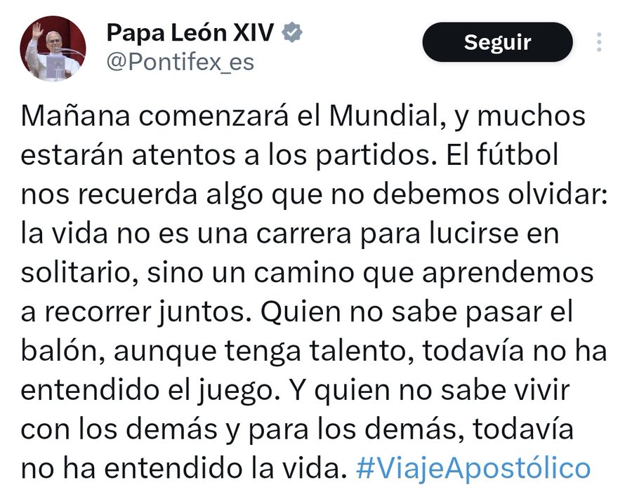 Papa León XIV destaca el Mundial como ejemplo de unidad y solidaridad ...