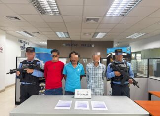 DAET captura a padre y sus dos hijos condenados por allanamiento y lesiones agravadas en Lempira