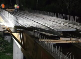 Avanza al 60 % la ampliación del puente Germania con instalación de prelosas