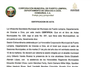 Declaran emergencia en Puerto Lempira por inundaciones provocadas por las lluvias