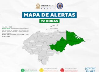 Copeco declara Alerta Verde en Gracias a Dios y cinco municipios de Olancho por lluvias