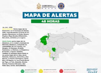 Copeco emite alerta amarilla para zonas bajas del río Goascorán en Valle